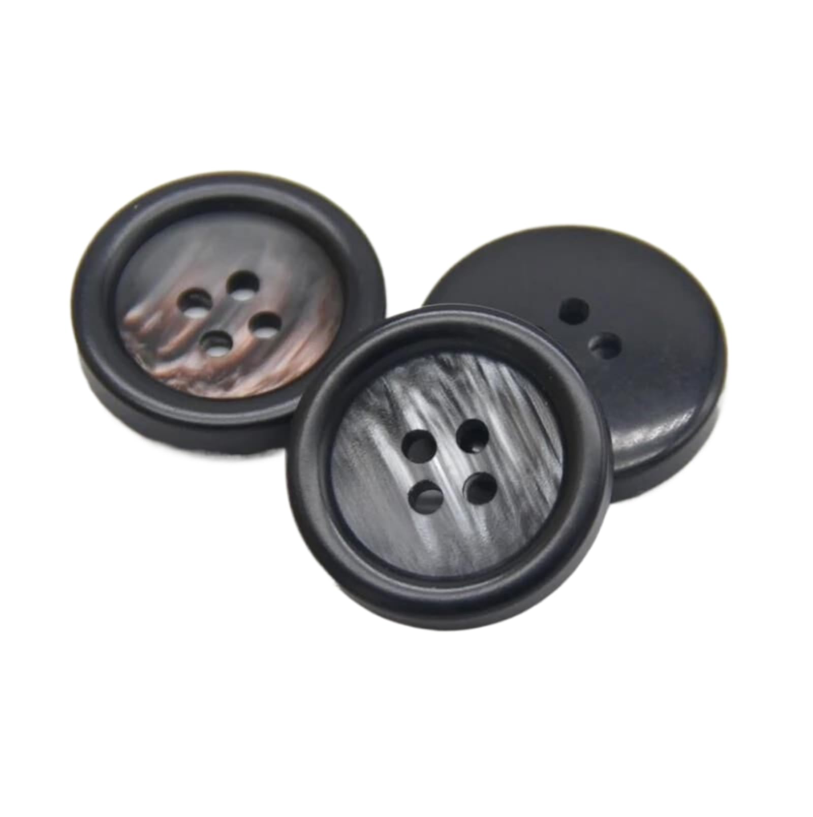 Guziki, guziki metalowe, Guziki 4 otwory Czarne kolorowe żywiczne męskie płaszcze Ozdobne guziki(Blu,15mm 30pcs)