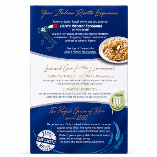 Image of Riso Scotti Risotto Eccellente Italian Risotto Rice • Premium Italian Rice for Creamy Risotto Recipes, 17.6 oz ℮ 1.1 lb ℮ 500 g