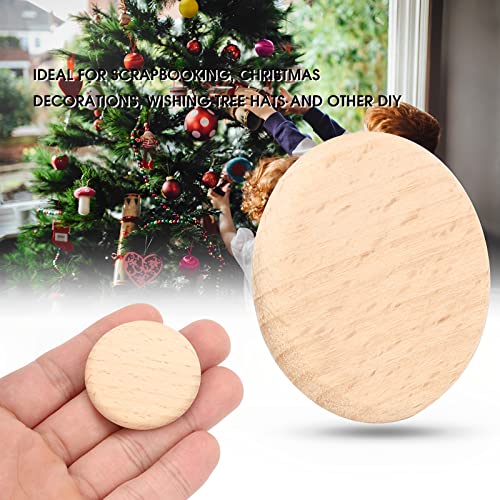 50 Pezzi di Fette di Legno Vuote Dischi di Legno e...