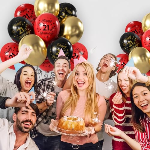 10th Birthday Balloons 12pcs Red Black and Gold Happy 10th Birthday Latex Confetti Balloons Red Black and Gold 10 Year Old Party Balloons for Boys Girls Kids Birthday Graduation Testival Decoration - Image 3