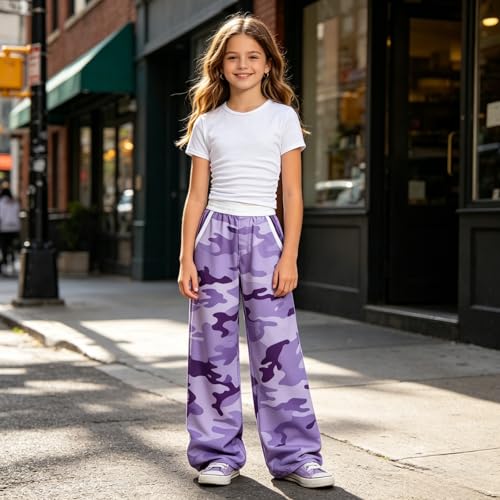 Image of Girls Clothes 2 Piece Short Sleeve T-Shirt Tops & Camo Pants Spring Summer Casual Outfits for Teen Tween Girl 7-14Y
