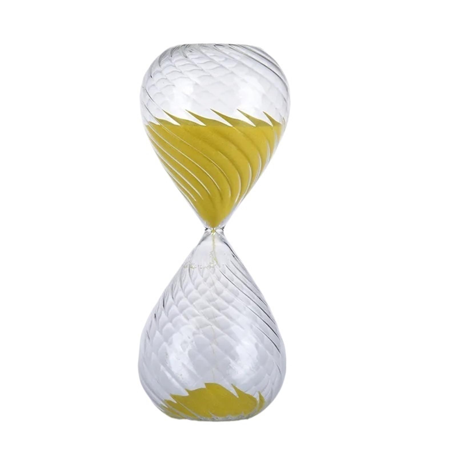2 pezzi 5 minuti Ripple Clessidra Timer Home Art Creatività Decor Opzioni multicolori Antistress Per La Decorazione(Yellow)