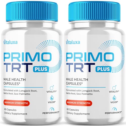 (2 Pack) Primo TRT Pills, PrimoTRT Maximum Strength Supplement Capsules - Primol PrimeTRT Advanced Blend, Premium Prime Natural Performance Formula PrimaTRT Review (120 Ct)