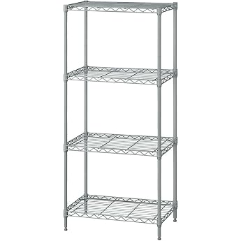 Width 55 cm4-Tier Color Metal Rack IRIS OHYAMA CMM-55124 Dark Gray Steel Rack Colorful Metal Color Rack Rack Single Living Metal Rack Main Body Office Storage