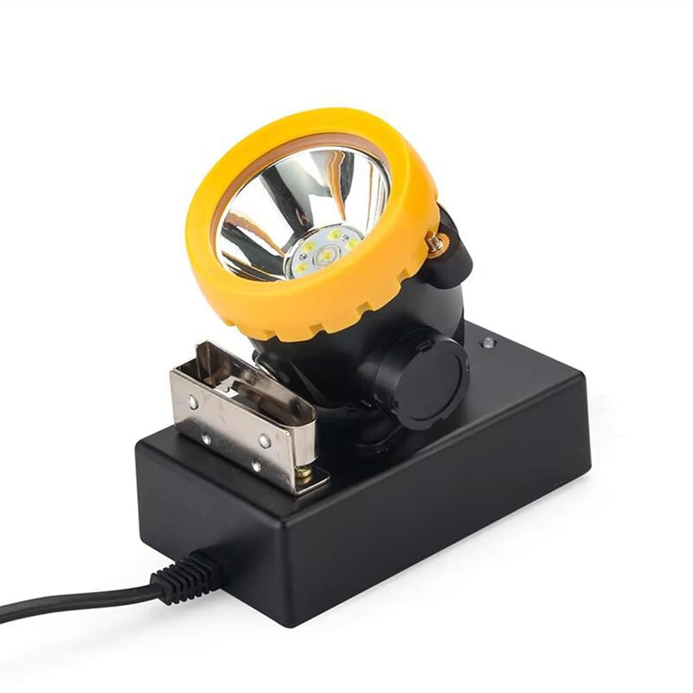 HYZHANHONG 10W Safety Mining Light Headlamp Explosion Proof Coal Miner Headlight Mining Light Waterproof Rechargeable Coal Work Light for Hard Hat (Yellow)