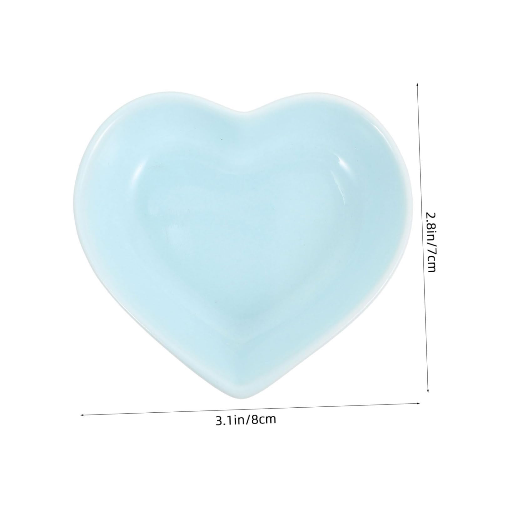 Abaodam 3Pcs Ceramic Hamster Feeders Adorable Heart Shaped Bowls for Pet Food Easy to Clean Durable Design for Hamster Mealtime