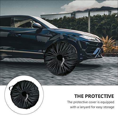 FAVOMOTO 4 Peças de Pano Oxford para Pneus de Borracha Protetora Contra Poeira da Roda Sobressalente