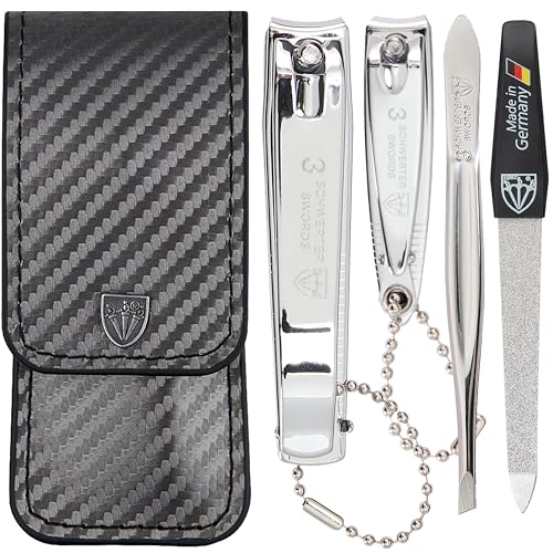 Coffret cadeau kit manucure 3 Swords Germany, set de pédicure élégant 4 pièces