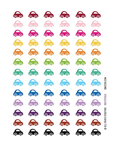 Monthly Planner Stickers Rainbow Car Stickers Planner Labels Compatible with Erin Condren Life Planner - 78 Stickers