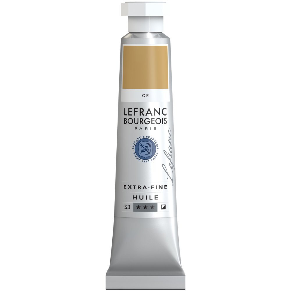 Lefranc & Bourgeois Extra Fine Lefranc Oil paints Artist Pigments, oil-based paint, Gold, 20 ml