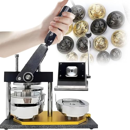 Fridge Magnet Button Maker Machine, 50 Mm Button Maker Machine with 100 Sets of Consumables, with Paper Cutter, DIY Fridge Photo Magnet Machine, for Badge Button