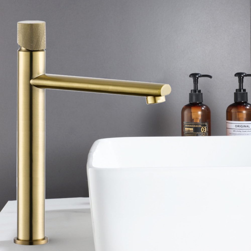 Robinet de salle de bain eau chaude froide mitigeur mitigeur doré