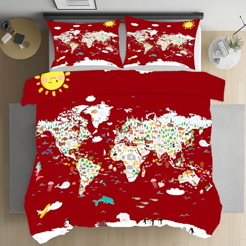 Housse de couette 240x260 cm zippée réversible en microfibre douce et lavable - 3