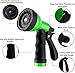 HooSeen Garden Hose Nozzle, 2 Pack Water Hose Nozzle Sprayer Set, 10 Adjustable Patterns Water Spray Nozzle, High-Pressure Anti-Slip Nozzle Sprayer for Car Washing,Pet Showering,Watering Lawn