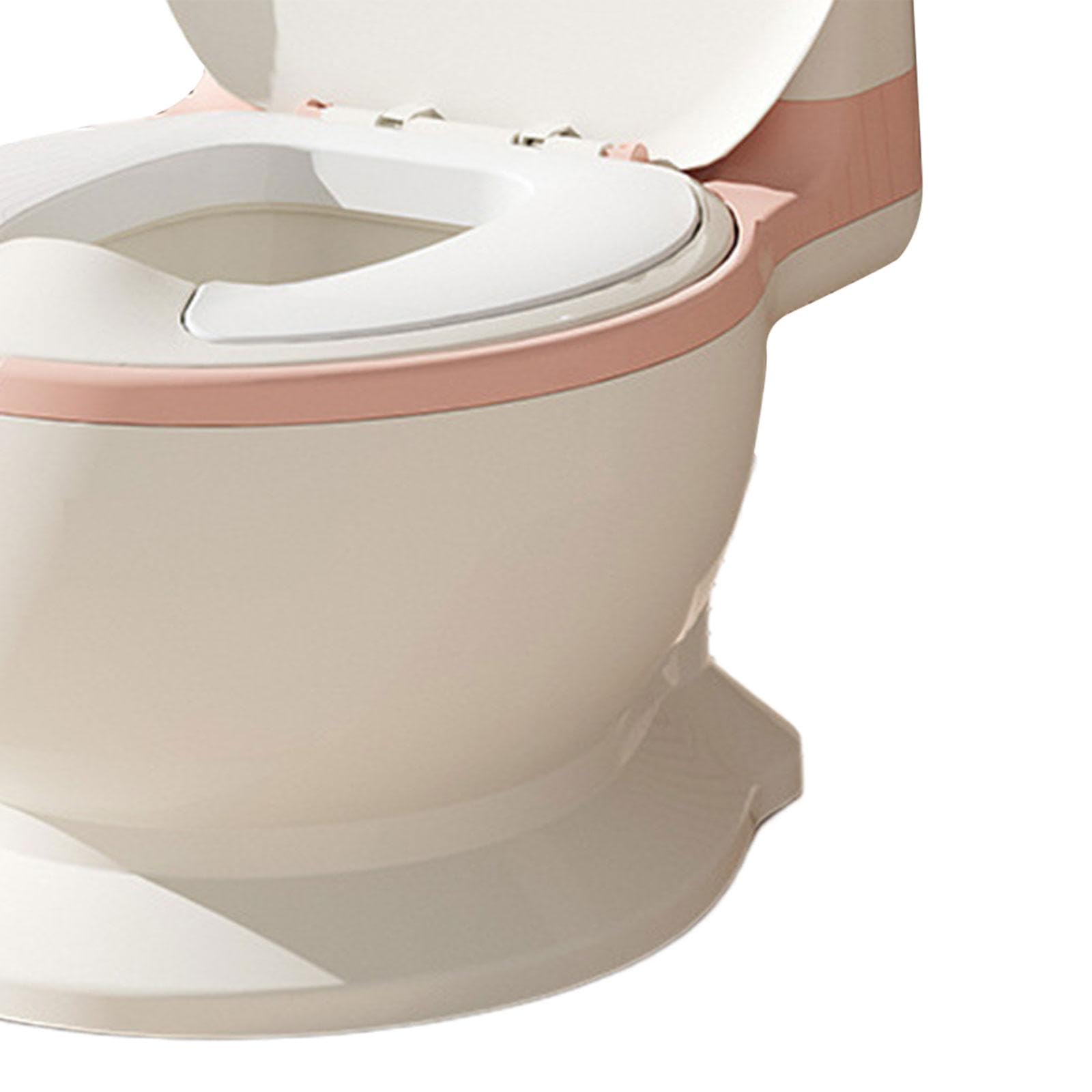 Töpfchen, Toilettensitz, Rutschfest, Leicht zu Reinigen, Abnehmbarer Aufsatz, Realistische Toilette, Rosa PVC-Sitz, Universal-
