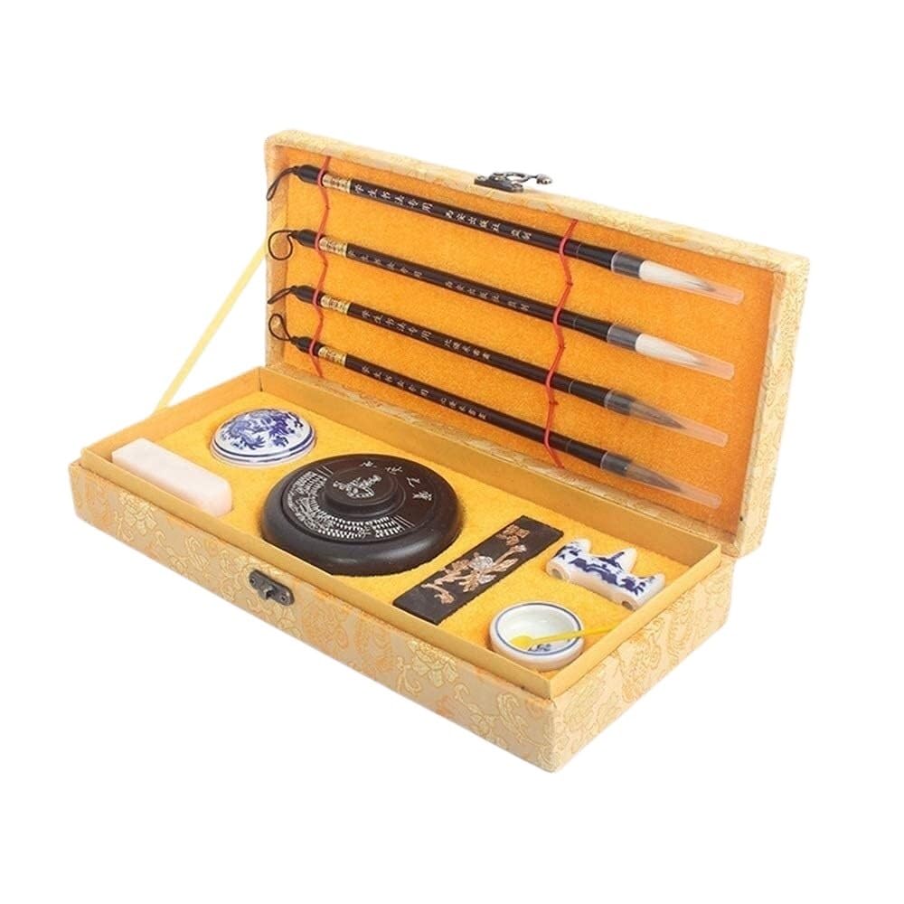 Chinese Calligraphy Drawing Brush, Chinese Calligraphy Brush Set Multicolor Multiple Sizes Wood Handle(B)