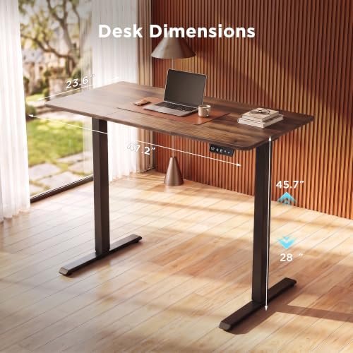 Standing Computer Gaming Office Desk - 48 x 24 Inches Adjustable Stand-Up Electric Height Rising w/ Memory Presets - image 3
