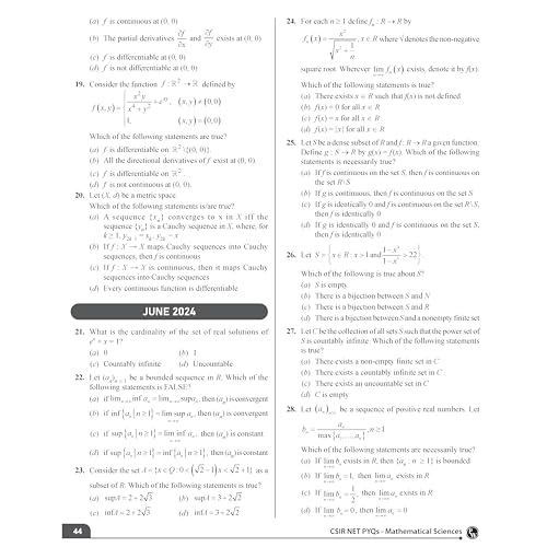 Image of PW CSIR - NET Recap Mathematical Sciences Chapterwise & Yearwise Previous Years Solved Papers (2025-2015) PYQ June 2025 Exam Questions Covered l GATE, TIFR, BARC, and IIT JAM Exams