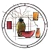 Bellaa 23569 Metal Wall Art Decor Abstract Plant Vases