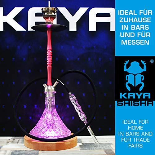 Kaya LED Untersetzer, mit LED und Fernbedienung, Wasserpfeifen Zubehör (Buche, Ø 30cm) – Bild 8