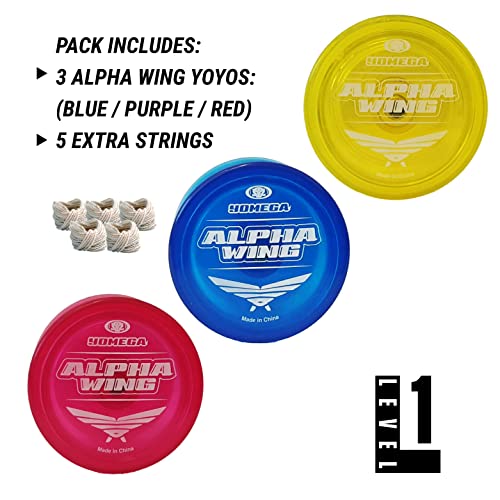 Yomega 3X Alpha Wing Yoyo, Fixed Axle Yoyo Designed For