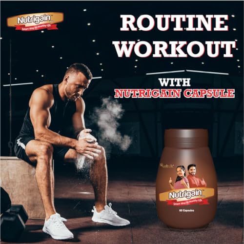 Image of Ayurvedic Weight Gainer Supplement Capsules |Not Tablet| Support Healthy Muscle Mass Gain for Men Women Female - 60 Capsule