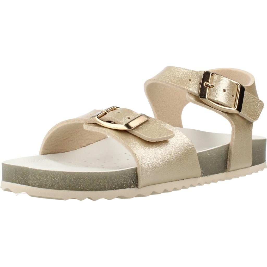 Geox Adriel Sandals Platinum Size 26 (8.5) Kids