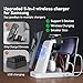 Wireless Charger for Samsung, 5 in 1 Wireless Charging Station for Samsung, Charger Dock Stand for Galaxy Watch Ultra 7 6 5 4 3, Galaxy S25 S24 Ultra S23 S22 S21, Note 20 10 Z Fold Buds, White