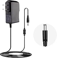 Vista 1 de Rockhouse 9V DC 500mA Guitar Pedal Power Supply Center Negative, 9 Volt 0.5a AC DC Power Cable Adapter 5.5 x 2.1 mm Cord for Boss 1 Spot Behringer