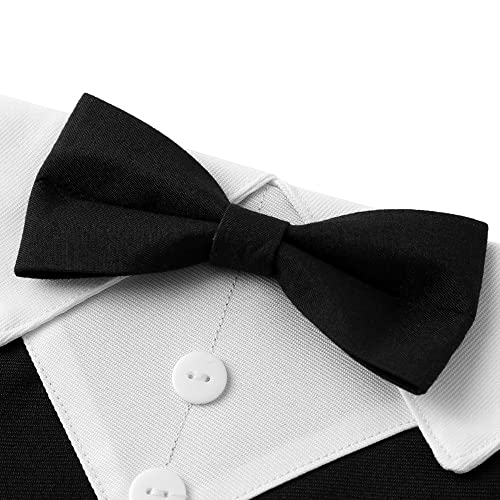 DONGKER Hund Smoking Bandana Halsband, Hunde Hochzeit Bandana, Verstellbar Hundekrawatte für Kleine, Mittelgroße und Große Hunde Halloween/Hochzeit Kostüme