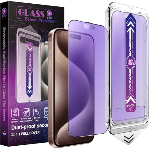 CHRYSHA 2-Pack Anti Blue Light Matte Screen Protector for iPhone 16 Pro Max 6.9-Inch Auto Dust Removal No Bubbles High Definition Clear Easy Installation