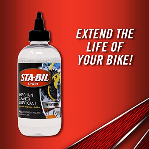 STA-BIL SPORT Bike Chain Cleaner & Lubricant – Prevents Rust on Chains, Cables, and Derailleurs, Premium Lubricant, Easy to Apply, Preserves Bike Chains, 8oz (22406)