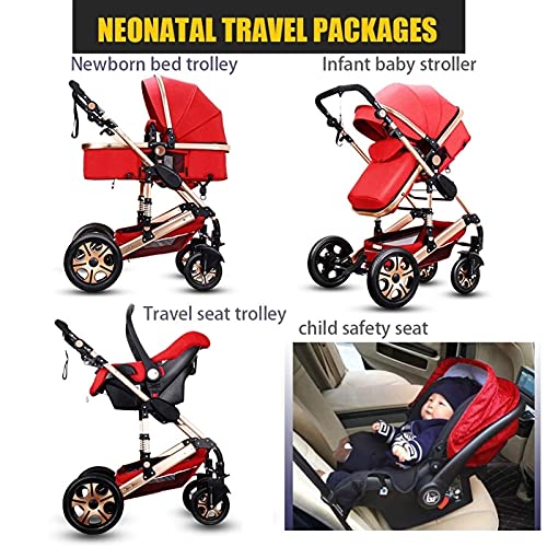 sportieve kinderwagen voor kinderen Kinderwagen Babywagen, Babywandelwagen 3 In 1 Wagen Opvouwbare Compacte Kinderwagen… - Afbeelding 5