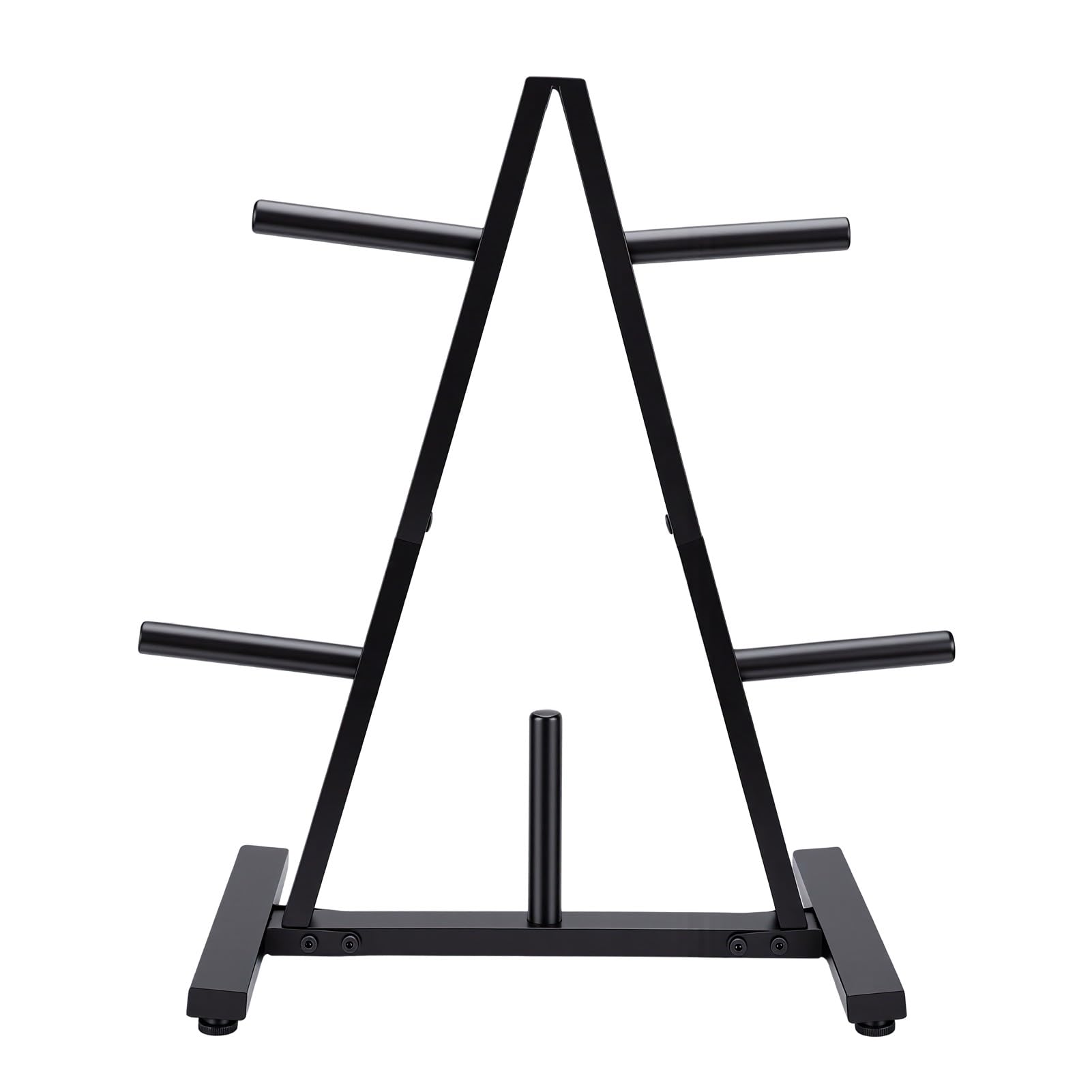 Weight Plate Storage Rack, 300 Lbs Capacity | Trwała stalowa konstrukcja, oszczędność miejsca, łatwa organizacja, trójkątny kształt