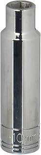 SK Professional Tools 40010 1/2 in. Drive 6-Point Metric Deep Chrome Socket â€“ 10mm, Cold Forged Steel Socket with SuperKrome Finish, Made in USA