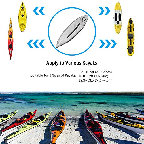 image for LI LIBZAKI LIBZAKI 12.3-13.5ft Waterproof Kayak Cover-300D Storage Dus