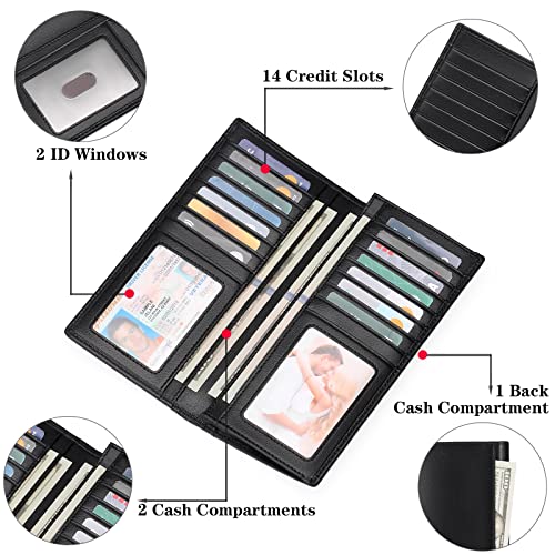 FALAN MULE Wallets for Men Genuine Leather RFID Blocking Slim Mens Wallet Bifold Credit Card Holder for Men4