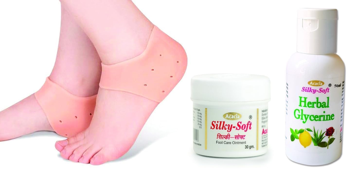 Silki Soft Combo Pack | For Foot Face And Body Care | Foot Care Cream With Glycerin | Non Greasy Herbal Ingredients | 30 Gram-image-5