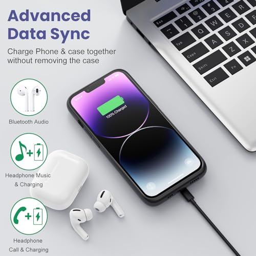 Feob HX50BA5 Battery Case For Iphone 13/13 Pro/14,[2024 Upgraded] 7500 Mah Ultra-Slim Portable Extended Charger Case Cover thumb #4