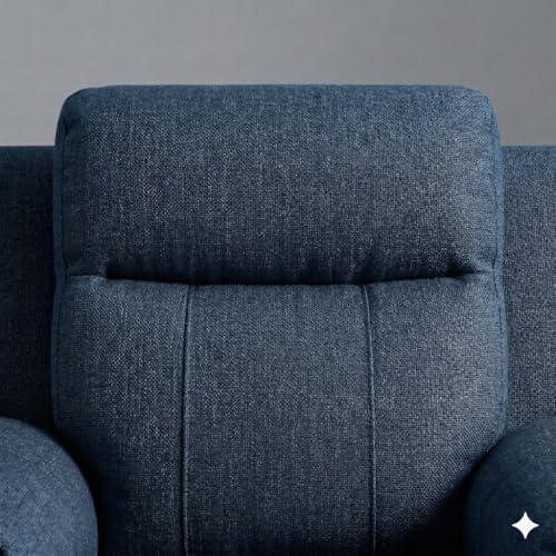 Image of Amazon Brand - Solimo Elira | Single Seater Sofa Recliner | Manual Recliner (Velvet Blue)