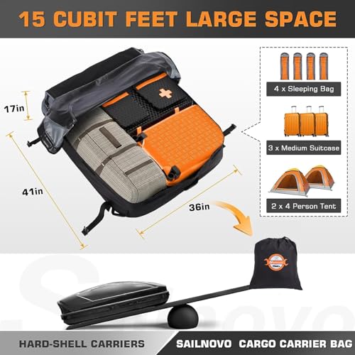 Sailnovo 15 Cubic Feet Soft Roof Bag