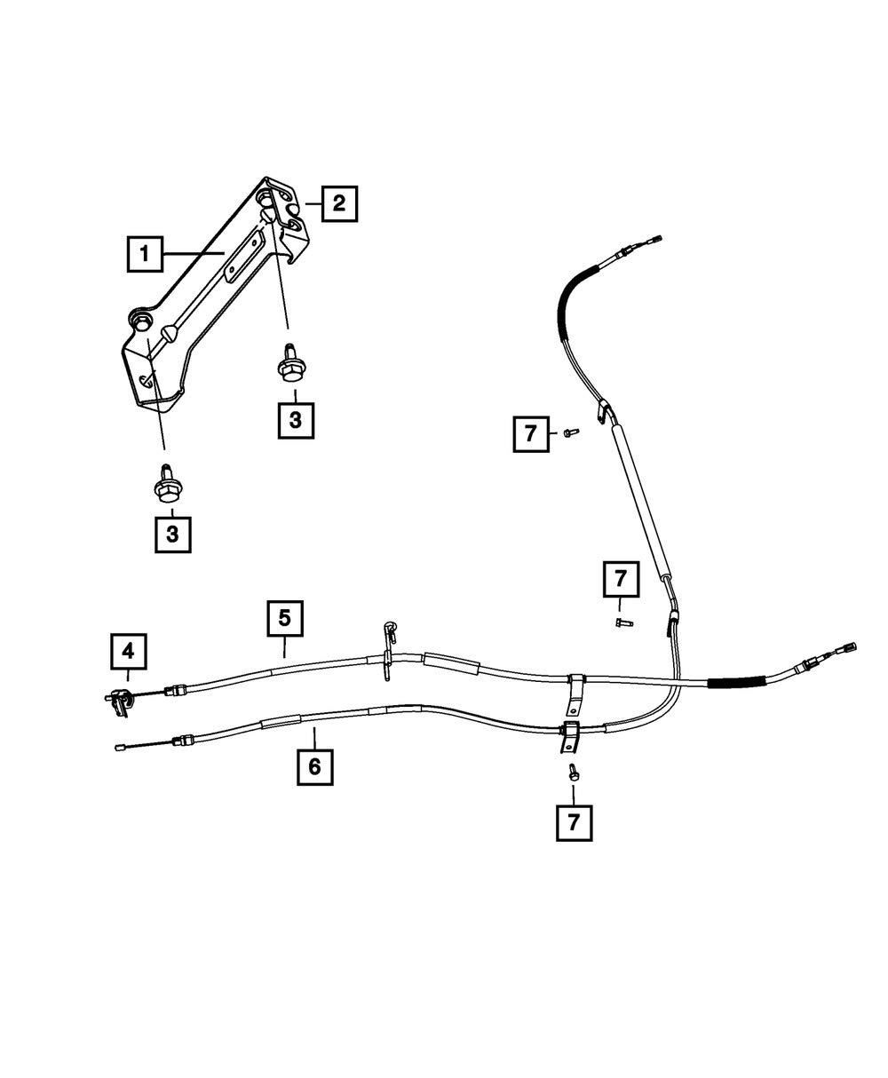 Amazon.com: Mopar - OEM Parking Brake Cable - 4779807ac : Automotive