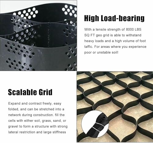 Geo Grid stabilisateur d'allée en gravier perméable grand format