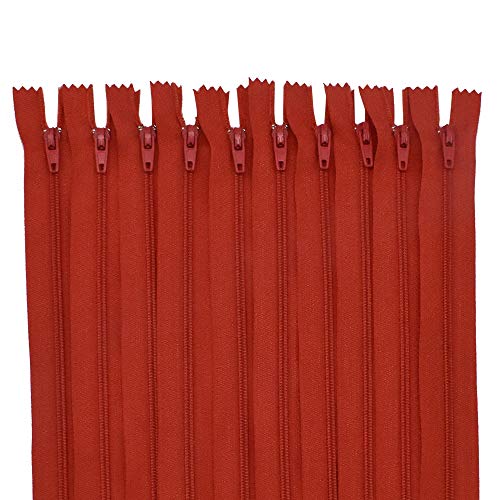 60 Pcs 12 Inches Nylon Coil Zippers Sewing Zippers For Tailor Sewing Crafts (Red) #TOP4
