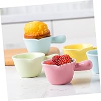 Vista 7 de Cacerola de cerámica con mango de olla para gachas de avena, olla pequeña para estufa de gas y microondas, fácil de limpiar, resistente a altas