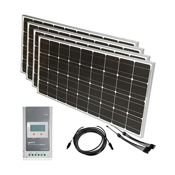 Solar Set 12 V Solaranlage MPPT Laderegler Solarkit PV Wohnmobil Solarmodul, Wattzahl:400W