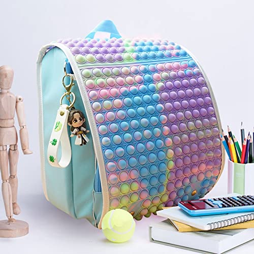 Dewadbow Pop Backpack It Pop School Bag for Girls Push Bubble Sensory Fidget Bag for Kids Stress Reilef and School Supplies Storage (# 09 - Image 2