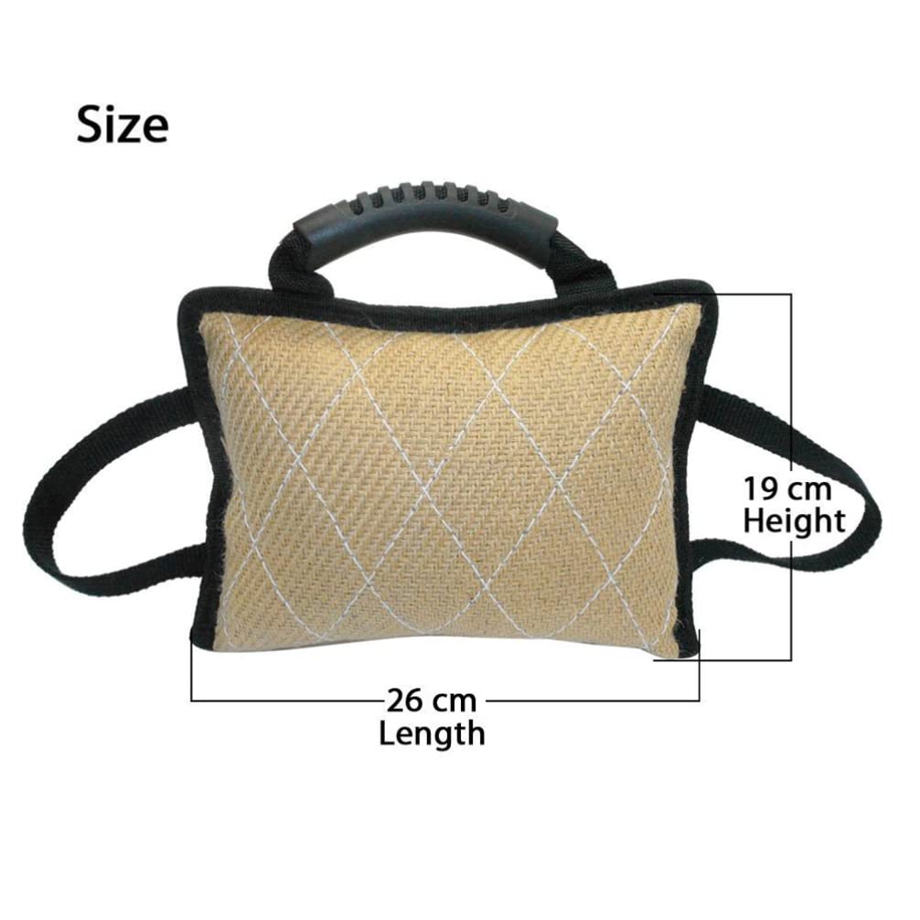 Happyyami Almohada de Mordida para Perros 3 Asas, Diseño Acolchado | Entrenamiento Exterior Sesiones, Superficie Áspera Antideslizante, para Cachorros y Perros Mayores