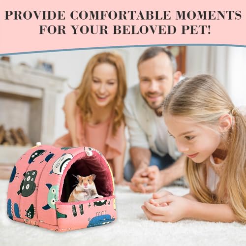 HMCEY 2 Stück Kuschelhöhle Meerschweinchen Bett,Kaninchen Bett Waschbar,Kaninchen Höhle Stoff,Hasenbett Winter,Haus Meerschweinchen Versteck,Haustier Schlafsack für Chinchilla, Lgel, Frettchen