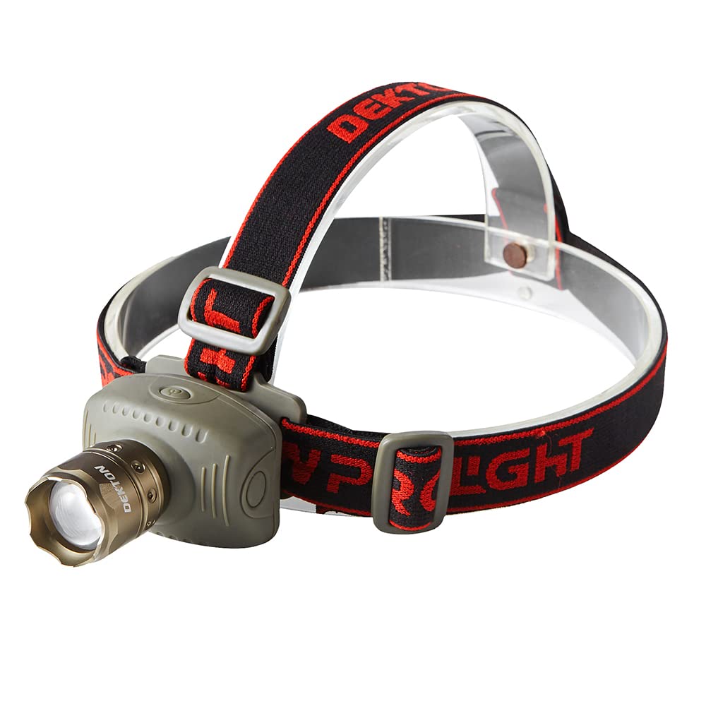 Dekton Green Pro Light Xa160 Searcher Head Torch | 160 Lumens Brightness| 200M Beam Distance| Adjustable Headband| Lightweight & Durable Design| Ideal For Outdoor| Multiple Light Modes| Usb Rechargeable